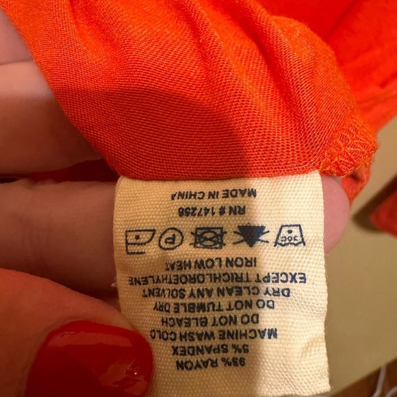 Simple Southern Orange 3/4 Sleeve Long Top Tunic Sz XL - Picture 4 of 11